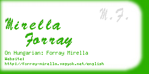 mirella forray business card